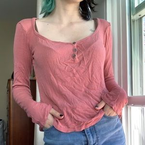 salmon pink long sleeve